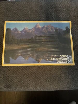 Vintage F.X. SCHMID 1000pc Beaver Pond USA SEALED Nature Mountains Rare 90s - Image 1 of 4
