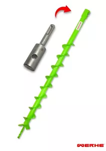 Taladro de tierra WERHE para taladro con adaptador SDS Plus 50 mm, 80 cm de longitud - Imagen 1 de 5