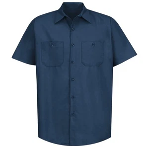 Red Kap Men's Short Sleeve Industrial Work Shirt - Picture 1 of 84