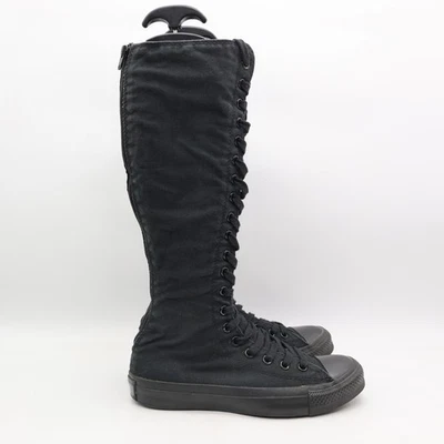 Converse All Star Women's Size 9 Knee High Sneaker Boots Zip Black 105383F - Image 1 of 4