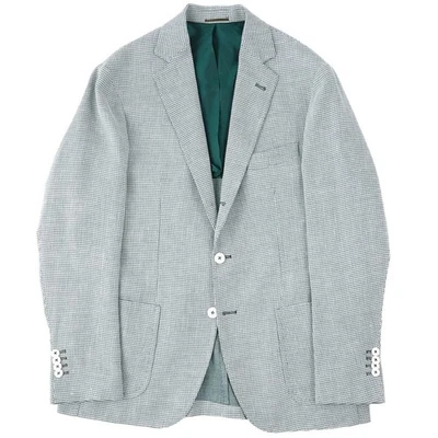 Sartorio by Kiton Houndstooth Check Woven Wool-Linen Sport Coat 40R (Eu 50) NWT - Image 1 of 4