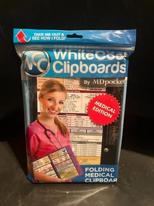 WhiteCoat Clipboards By MDpocket *Medical Edition*...Folding Medical Clipboard - Picture 1 of 2