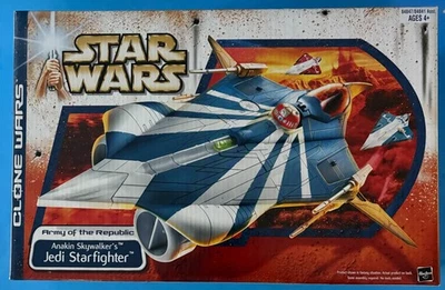 STAR WARS CLONE WARS ANAKIN SKYWALKER'S JEDI STARFIGHTER SEALED BOX - Image 1 of 2