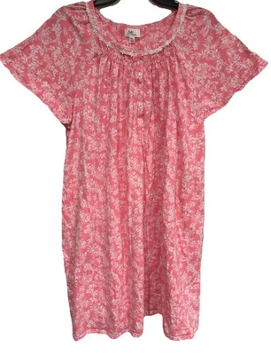 Camisón Colección Aria XL Con Bolsillos Rosa Pijama Mamá Abuela Largo Algodón Foto 1 de 4