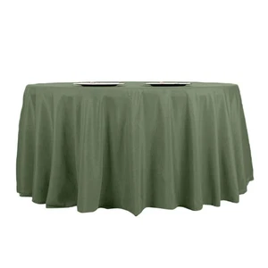 120 inch Willow Green Round Tablecloths Fabric Table Cover Linens Wedding Par... - Bild 1 von 9