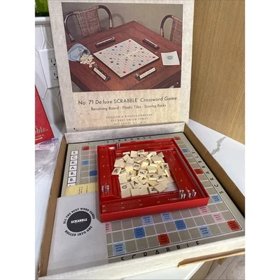 Vintage 1966 Scrabble Deluxe Edition No 71 Selchow & Righter Complete in box - Image 1 of 4