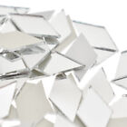 UK 200pcs Glass Mirror Mosaic Tiles Bulk Diamond Shape Art Home Decor Craft DIY