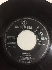 ROLF HARRIS johnny day/in the wet RARE columbia SINGLE 7" 45 INDIA VG+