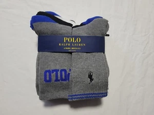 Polo Ralph Lauren Boys 6-pack Crew Socks 6pk athletic socks sz 8-9.5 Multi Color - Picture 1 of 8