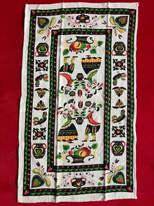 ASCIUGAMANO DA TÈ CUCINA VINTAGE COPPIA LINO CELEBRAZIONE CUORE POLLO ** L'UNICO 1 - Foto 1 di 2