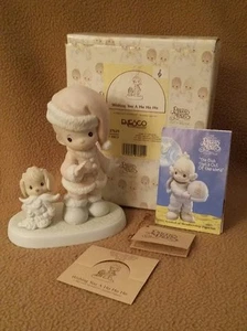PRECIOUS MOMENTS FIGURINE 1992 "WISHING YOU A HO HO HO" #527629  - Picture 1 of 9