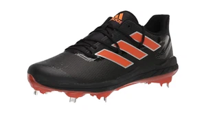 Adidas Men Adizero Afterburner 8 Metal Baseball Cleats Black / Orange Size 12.5 - Picture 1 of 10