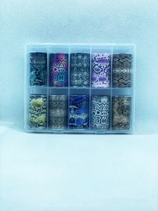 Snake Nail Foil Nail Art Transfer Stickers 10 rolls - Picture 1 of 1
