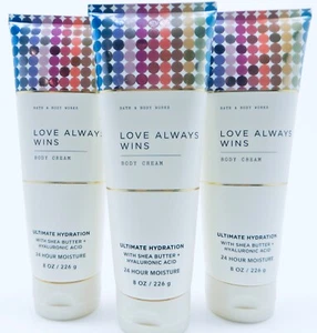 3 BATH & BODY WORKS LOVE ALWAYS WINS ULTIMATE HYDRATION BODY CREAM 8 oz NEW - Picture 1 of 18