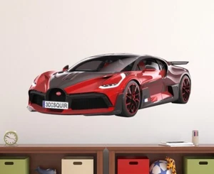 Super Car Wall Decal - Bugatti Divo Ladybug Vinyl Wall Graphic Wall Sticker - Picture 1 of 4