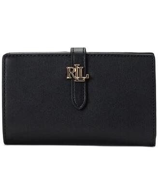 Lauren Ralph Lauren L39150 Womens Black Logo Leather Wallet  - Image 1 of 4