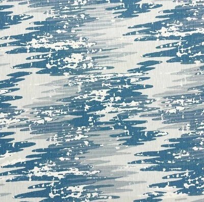 KRAVET WHITECAP RIVER BLUE MODERN LINEN HIGH END MULTIUSE FABRIC BY YARD 54"W - Image 1 of 4