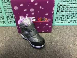 Girl Toddler Snow Winter Boot Totes Size 9 Gray & Purple - Picture 1 of 5