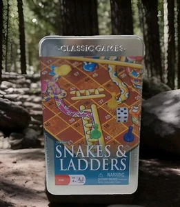 Snakes And Ladders Game 2007 - Collector's tin -Full size Board - NEW/SEALED - Picture 1 of 7