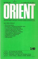 Orient. Deutsche Zeitschrift für Politik und Wirtschaft des Orients. Ger 1177655