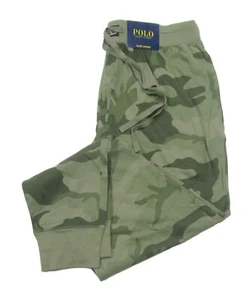 Pantalones para correr de punto para dormir Polo Ralph Lauren verde con estampado camuflado para hombre - Imagen 1 de 4