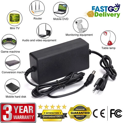 60W AC Adapter Charger for CHI LCD Monitor CH-1204 CH-1205 Power Supply 12V 5A - Image 1 of 4