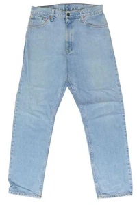 Levi's 521 Men's Jeans Pants W33 L32 33/32 Light Blue Stonewash Straight Denim - Picture 1 of 6
