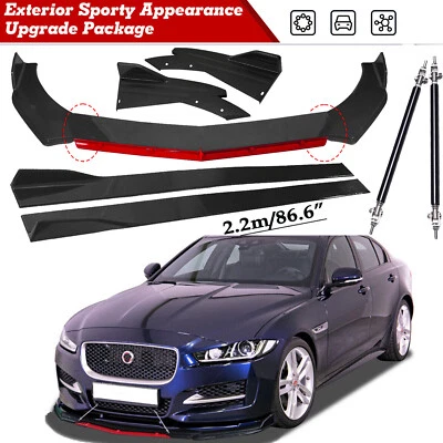 For Jaguar XE XF XJ Front Bumper Lip Spoiler Splitters Side Skirt Rear Lips Foto 1 de 4
