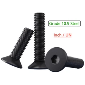 Countersunk Head Allen Key Screw UNC / UNF Steel Flat Head Hex Socket Bolts - Picture 1 of 89