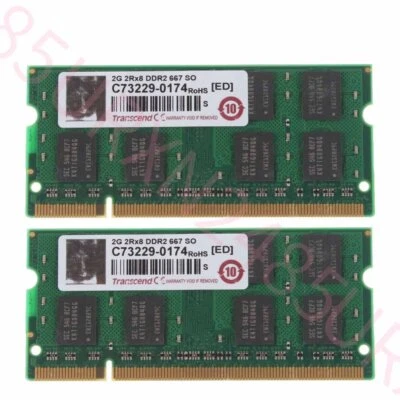 4GB RAM 2x 2GB DDR2 PC2-5300S 667Mhz SODIMM Memory For Apple iMac Mid 2007 New - Image 1 of 4