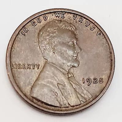 1925 P Lincoln Wheat Cent / Penny  AVE CIRCULATED  **FREE SHIPPING** - Image 1 of 2