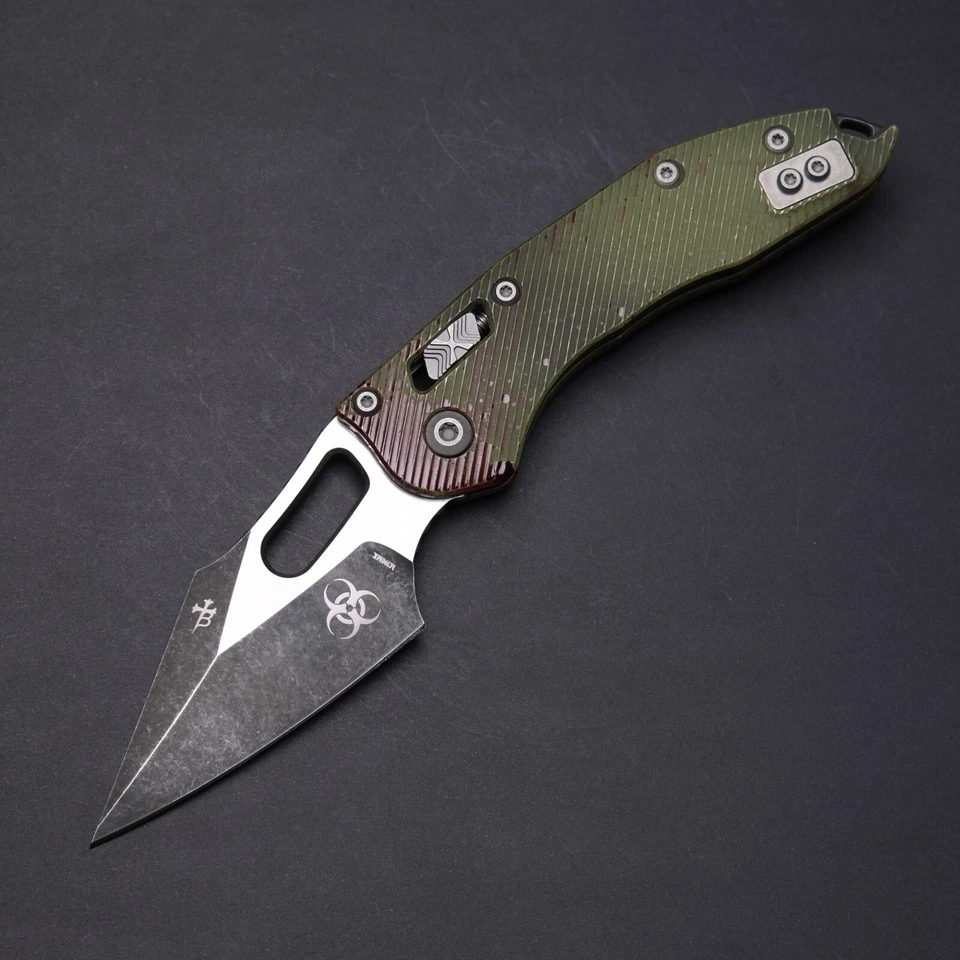 Micro-tech Stitch Manual Outbreak - Fluted Aluminum Scales / M390MK - Image 1 of 4
