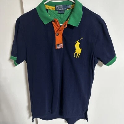 Polo Ralph Lauren Custom Fit большой пони флаг 67 молнии Snap размер M - Изображение 1 из 4