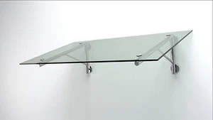 Glas Vordach Haustür Edelstahl 1,8 x 1,1m x 14mm VSG bis 20% Rabatt - Bild 1 von 6