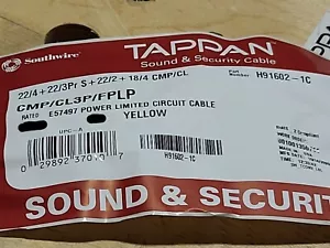 Cable de control de acceso plenario Southwire/Tappan 18/4C+22/3P+22/2C amarillo/50 pies - Imagen 1 de 10
