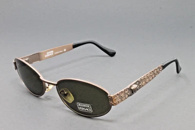 Vintage Gianni Versace Sunglasses X02-53m Brown Unisex Oval Metal Medusa Logo - Image 1 of 4