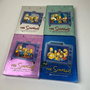 The Simpsons DVD Lot 1 2 3 4 Seasons 1-4 Boxed Set Collectors Edition Rare TV - Picture 1 of 13