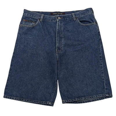 Vintage DKNY Jean Shorts Mens 40 (38x10) Blue Denim Jorts Y2K Skater Grunge Logo - Image 1 of 4