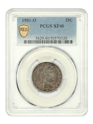 1901-O 25C PCGS XF40 - Barber Quarter - Image 1 of 4