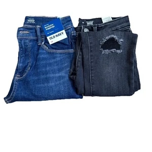 Old Navy|| girls Rockstart highrise distressd jeggings BUNDLE (2)NEW size 14  - Picture 1 of 10