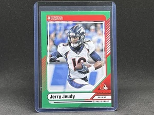 2024 Panini Donruss - Jerry Jeudy #3 Green Press Proof - Picture 1 of 2