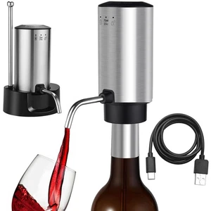 Electric Wine Aerator 3-in-1 Automatic Wine Decanter & Dispenser, USB Recharg... - Bild 1 von 8