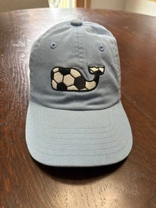 Vineyard Vines Unisex Light Blue Soccer Whale Baseball Hat One Size Adjustable - Picture 1 of 5