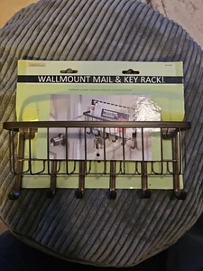 InterDesign Montaje en Pared Acero Correo y Llavero Color Bronce Nuevo en Paquete - Imagen 1 de 4