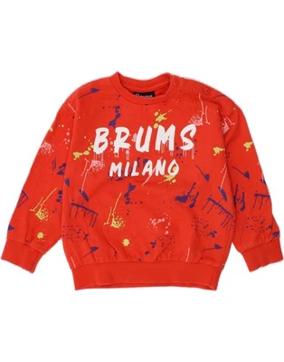 BRUMS Baby Girls Milano Graphic Sweatshirt Jumper 12-18 Months Red Cotton AK02 - Image 1 of 4