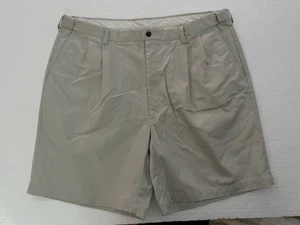 Haggar Generations Khaki Shorts Men’s Size 40 Tan Shorts Pleated Front 8” Inseam - Picture 1 of 4