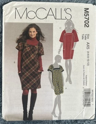 MCCalls Pattern #M5702 Misses/Miss Petite Dress Losse Fit Bias Cut (4-6-8-10-12) - Image 1 of 2