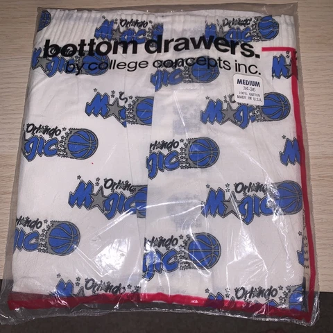 VTG NBA Orlando Magic Medium 34-36 Boxer Shorts NOS - Original Logo Made in USA Cover
