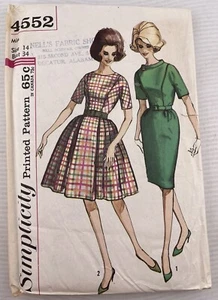 VINTAGE SIMPLICITY DAMEN EINTEILER KLEID MUSTER 4552 GRÖSSE 14 - Bild 1 von 4