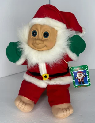 Muñeco de peluche Russ Berrie Troll Kidz Sr. Santa Claus juguete con etiqueta original 12" vinilo Foto 1 de 4